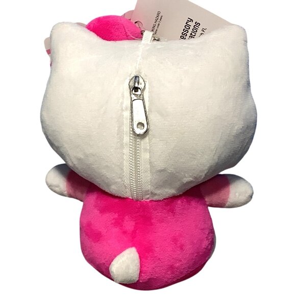 Hello Kitty Plush Bag Charm White Pink 6" - Picture 6 of 7